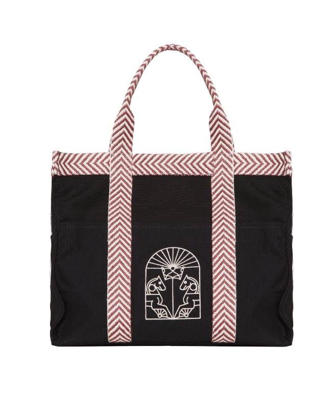 BOLSO TOTE GRECA (NEGRO) The IQ Collection