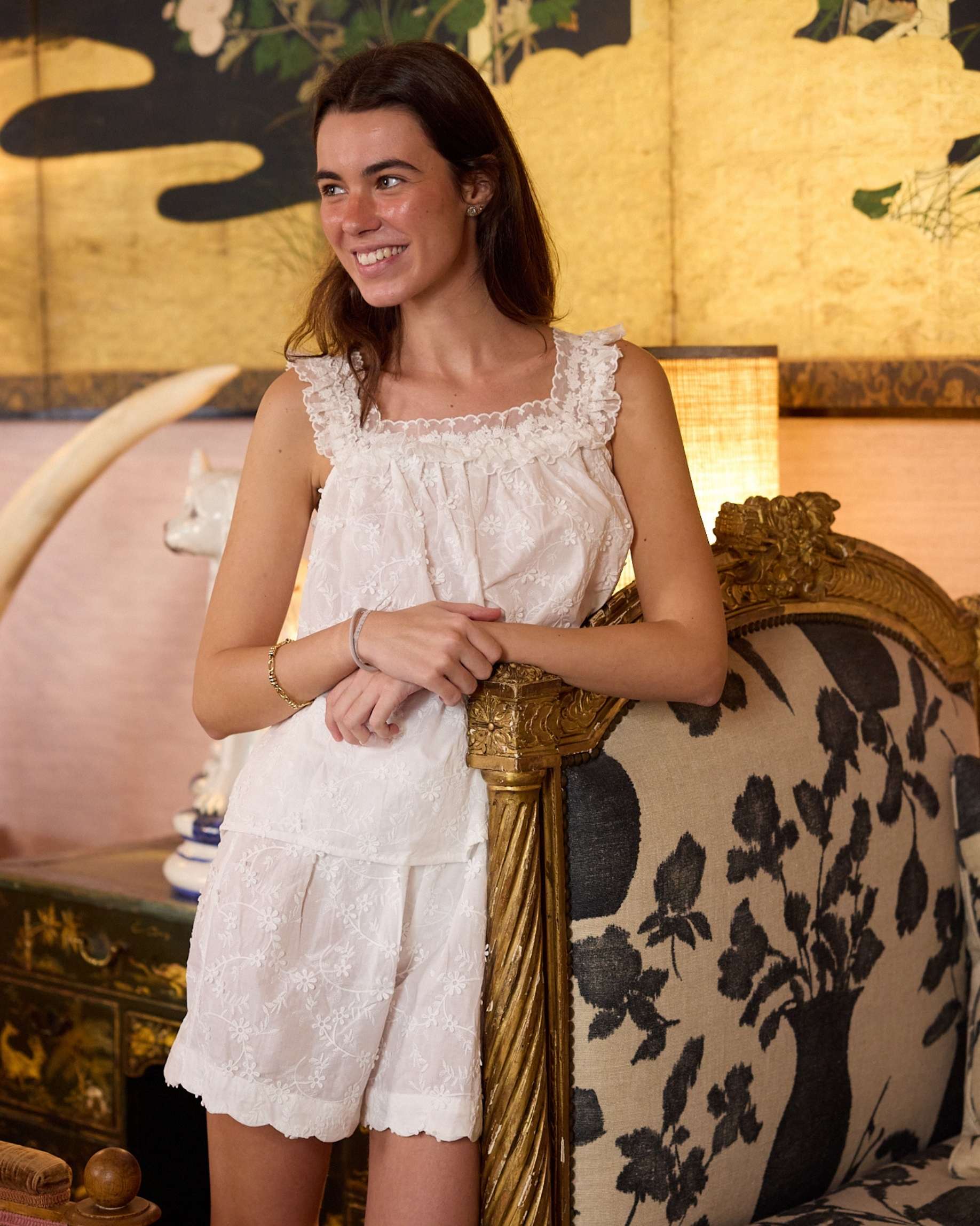 CONJUNTO PIJAMA LENCERO BLANCO The IQ Collection