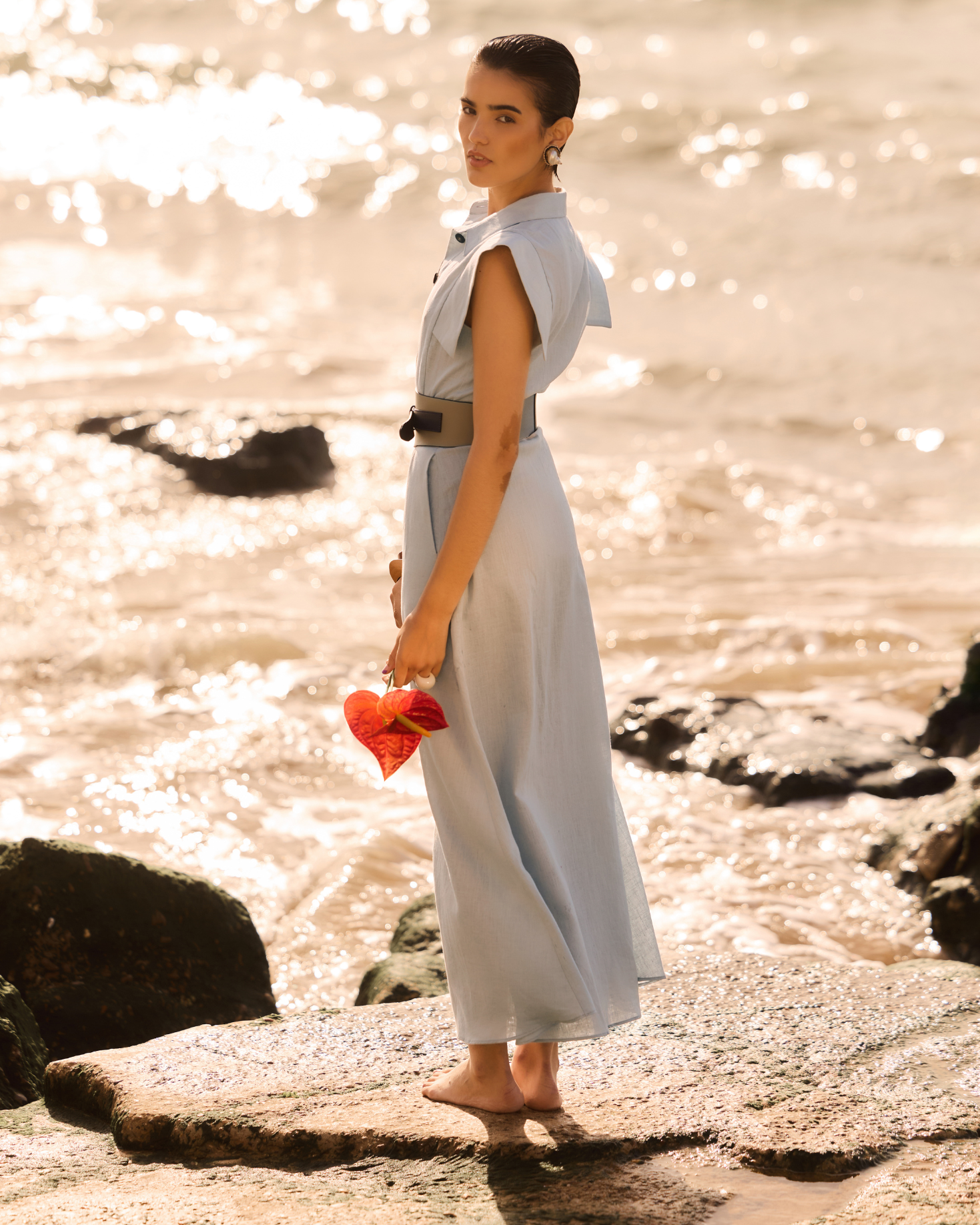 VESTIDO GALA GRIS CLARO The IQ Collection