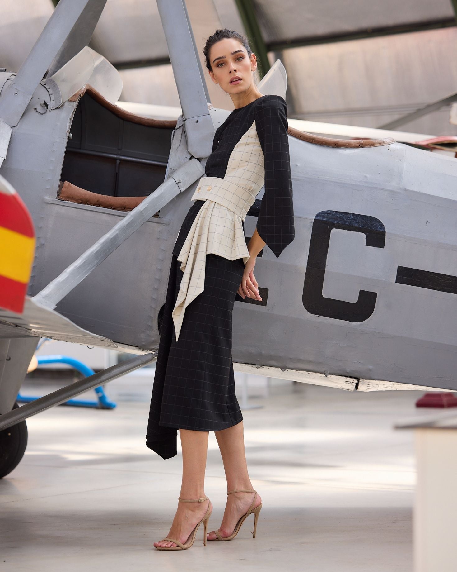 BLUSA CORAL CUADROS The IQ Collection