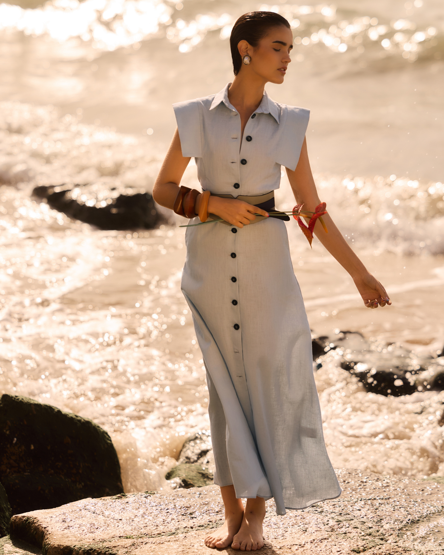 VESTIDO GALA GRIS CLARO The IQ Collection