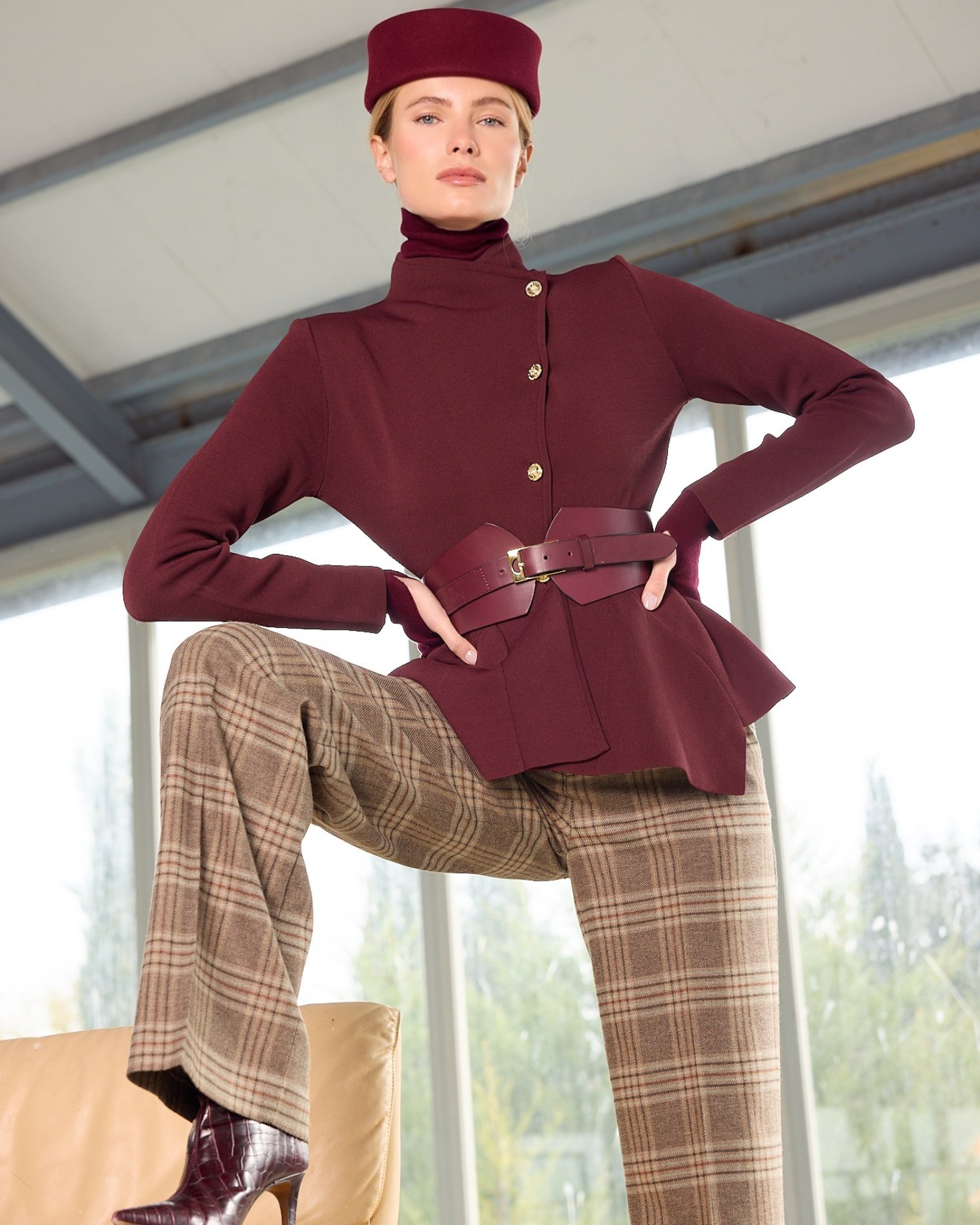 CHAQUETA PUNTO CELIA BURDEOS The IQ Collection