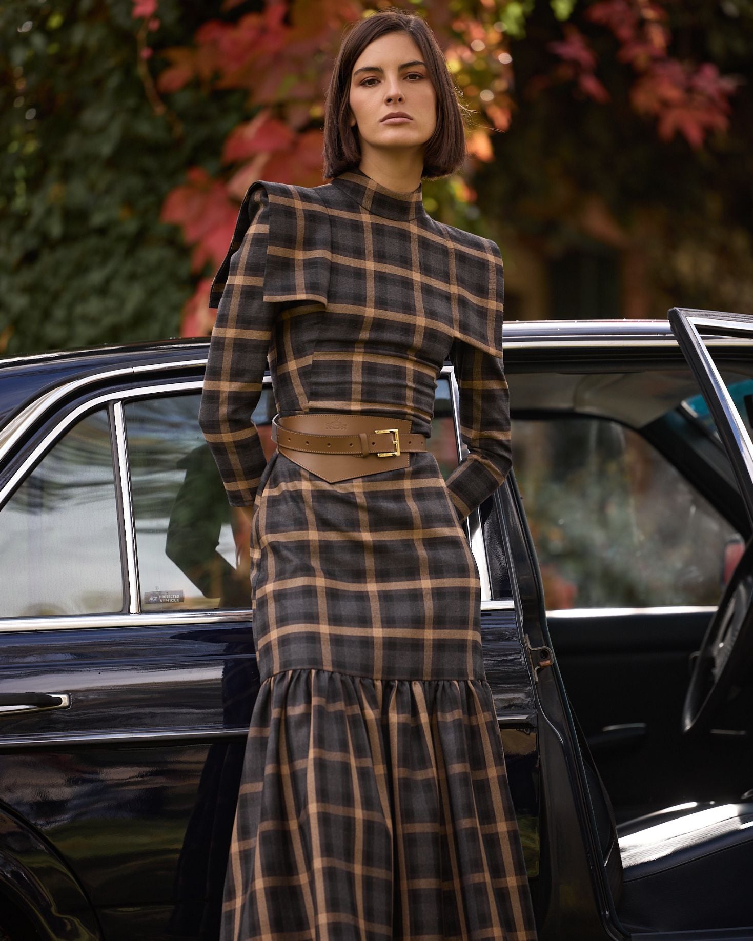 VESTIDO AFRICA CUADRO MARRÓN The IQ Collection