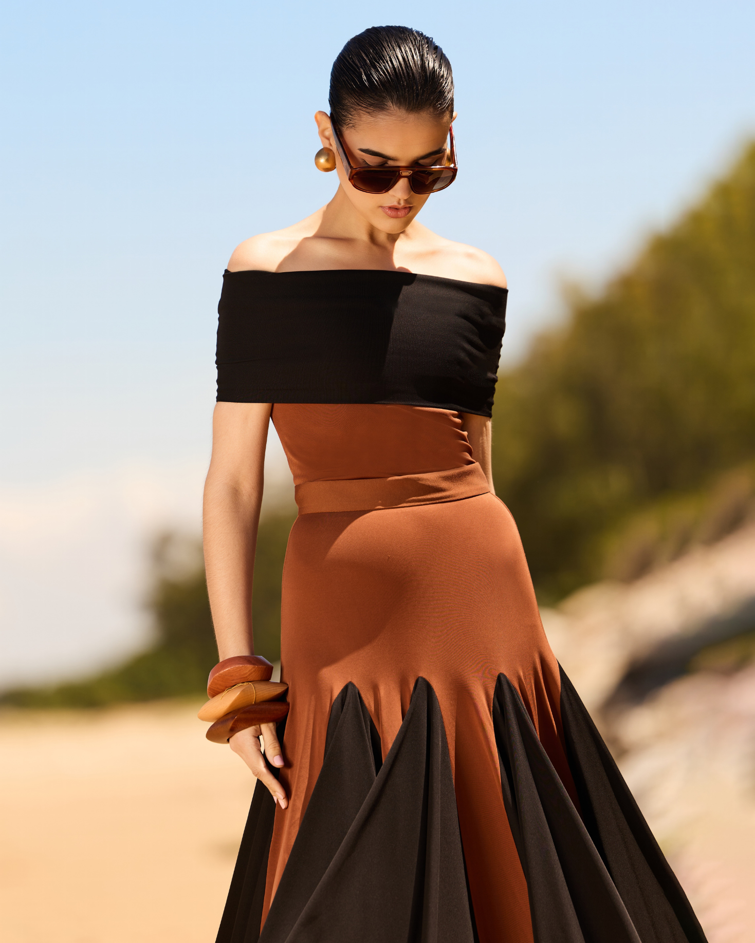CONJUNTO CLAU NEGRO Y MARRÓN The IQ Collection