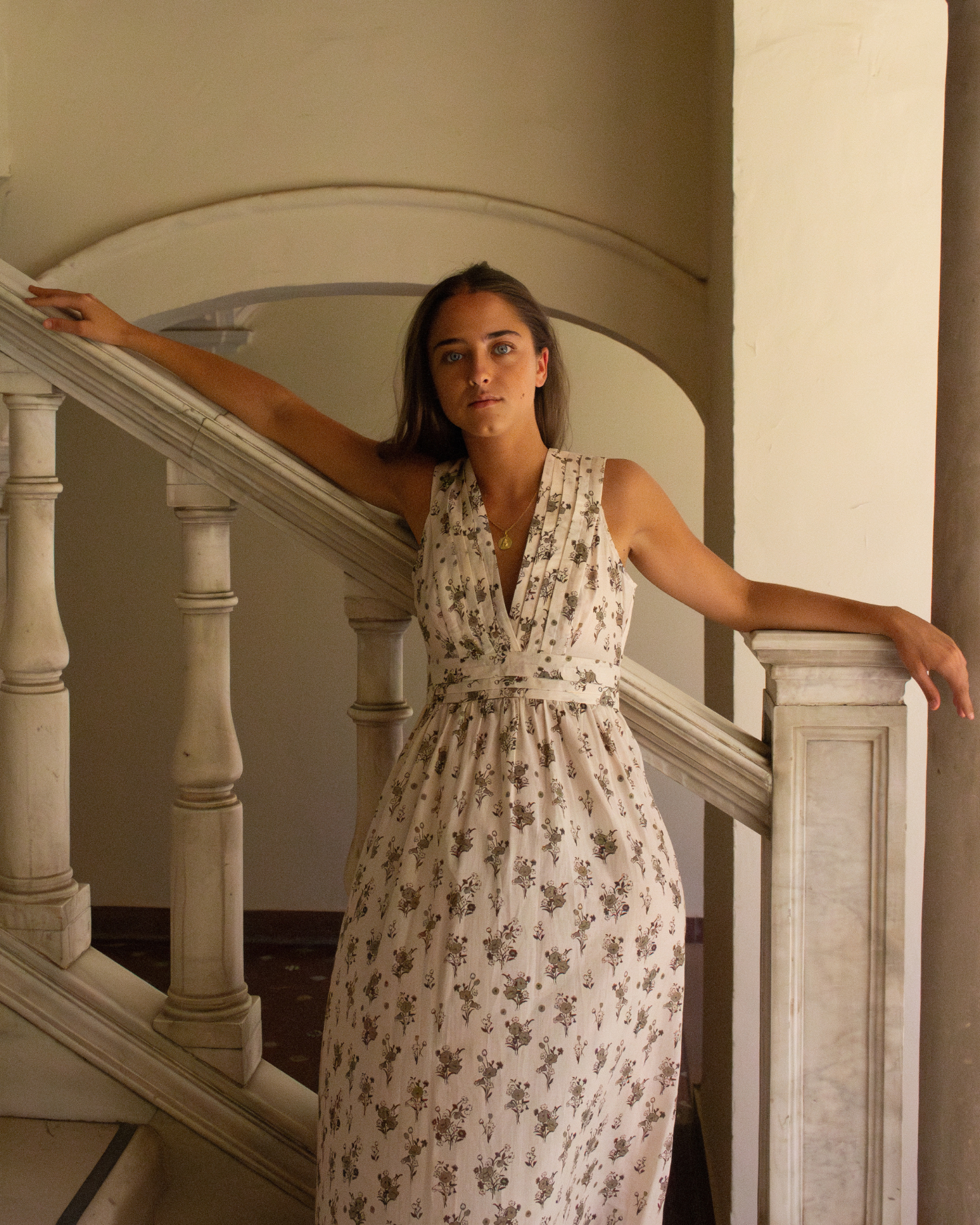 CAMISÓN MERCEDES FLORAL (VERDE) The IQ Collection