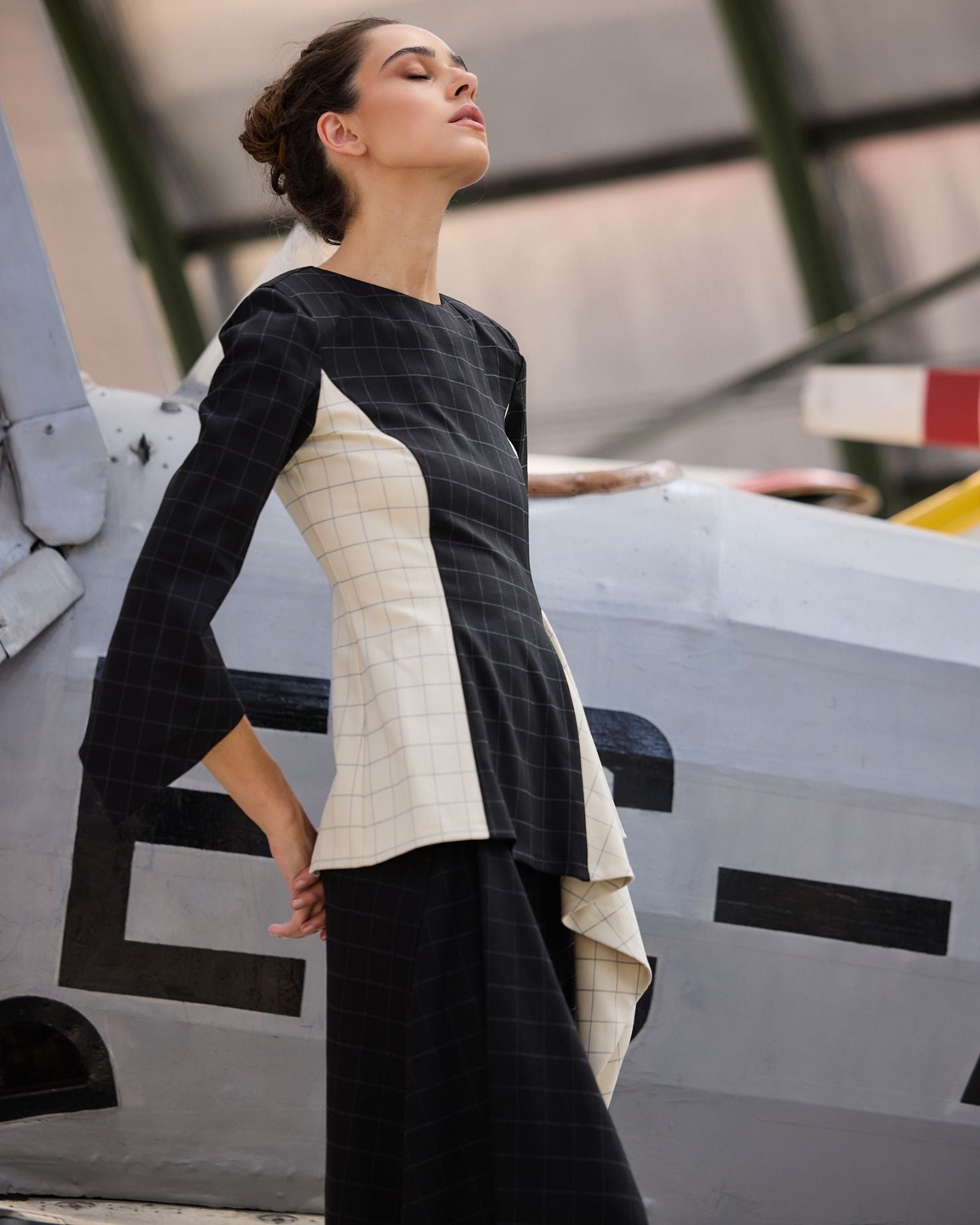 BLUSA CORAL CUADROS The IQ Collection