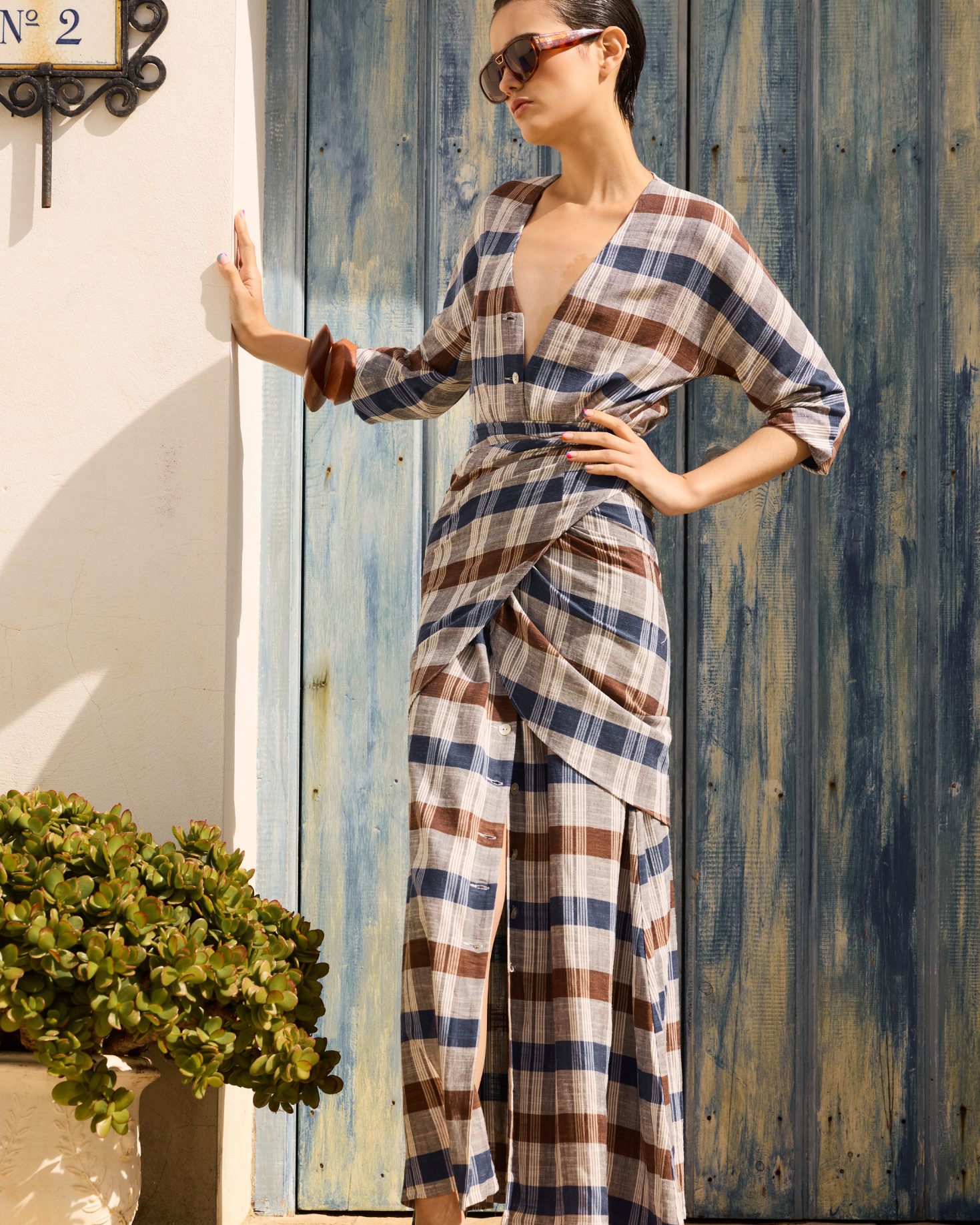 VESTIDO CALA CUADROS The IQ Collection