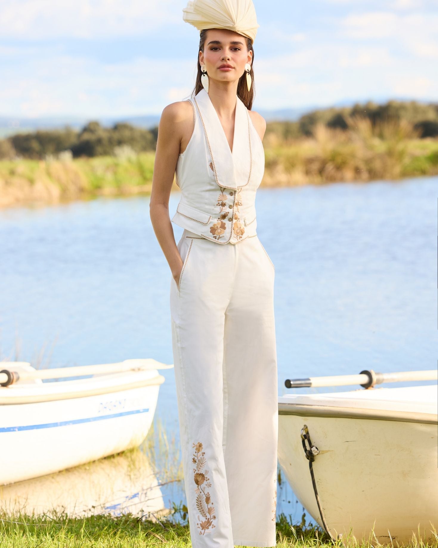 PANTALON FORMENTERA BLANCO The IQ Collection