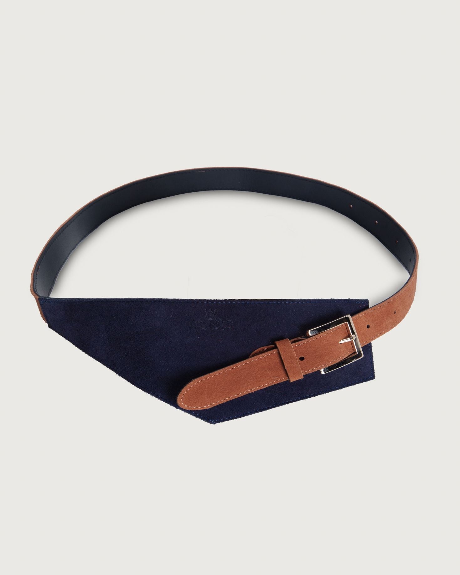 CINTURÓN JUSTINA MARINO Y MARRÓN The IQ Collection