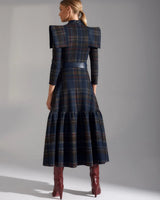 VESTIDO AFRICA CUADROS AZULES The IQ Collection
