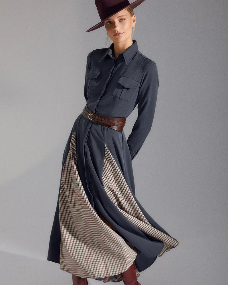 VESTIDO LISA GRIS The IQ Collection