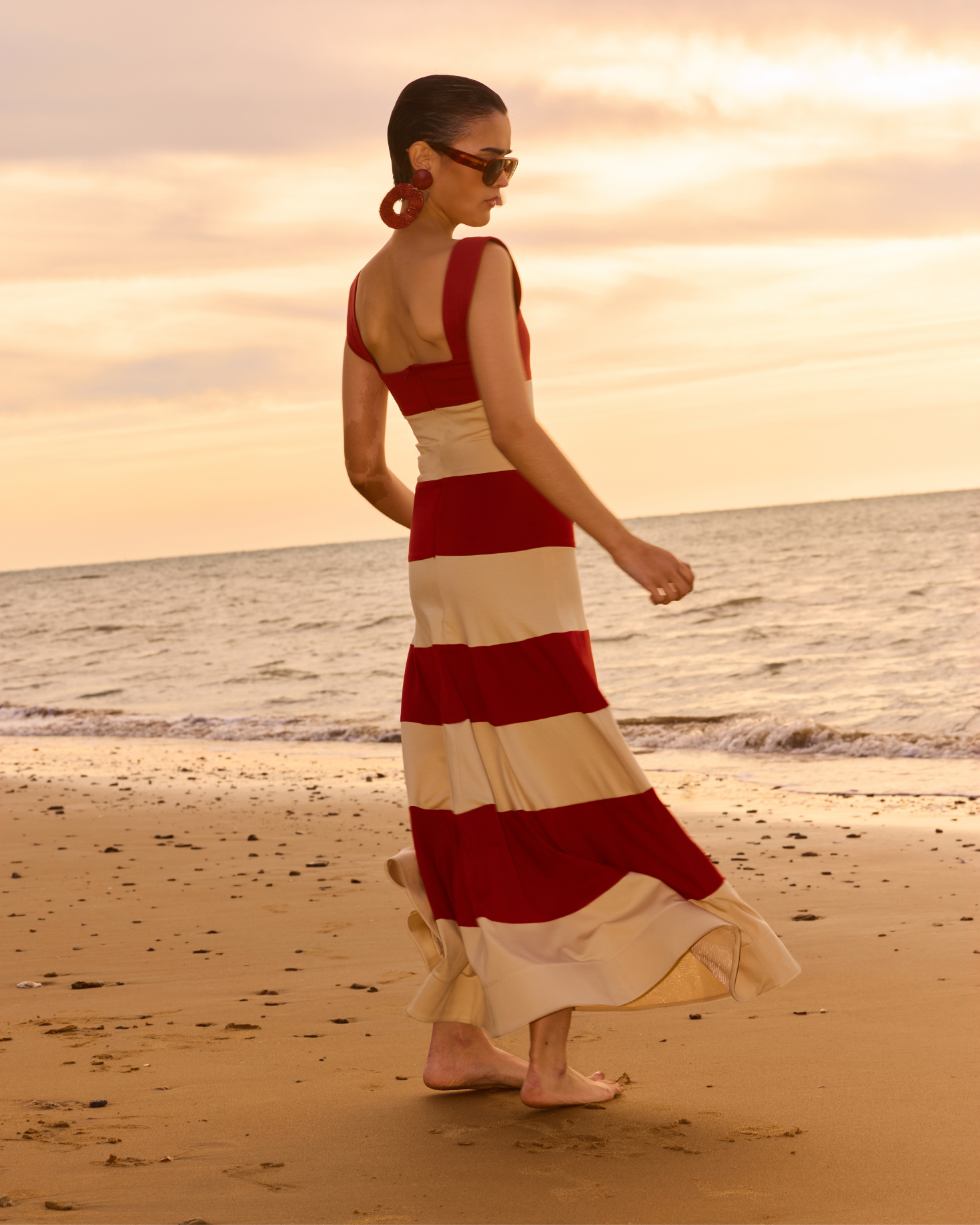 VESTIDO PIPA CALDERA Y BEIGE The IQ Collection