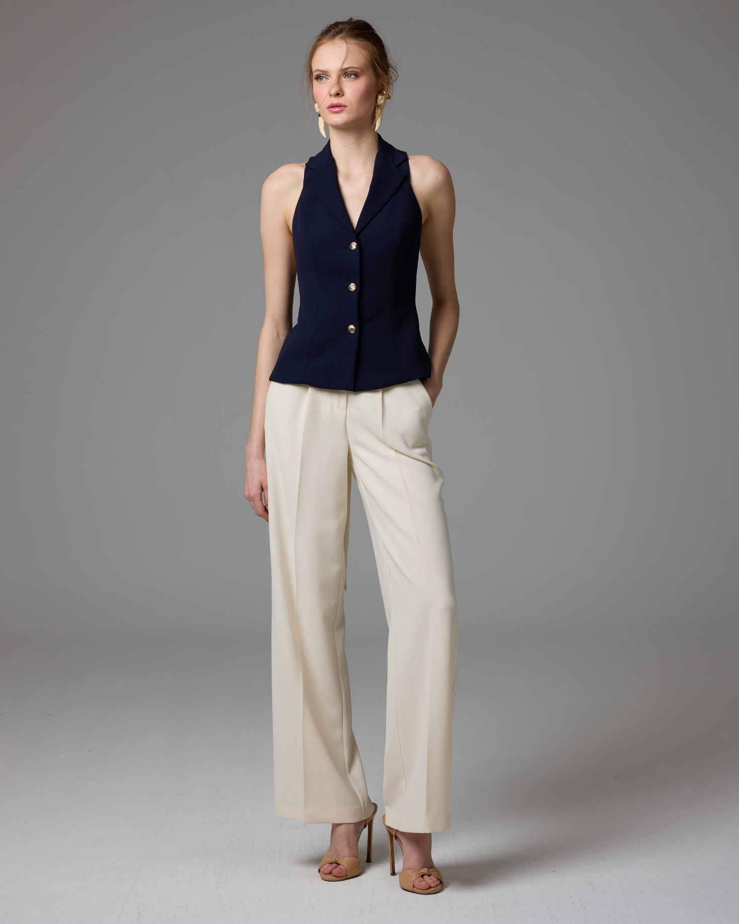 PANTALÓN TITA CREMA The IQ Collection