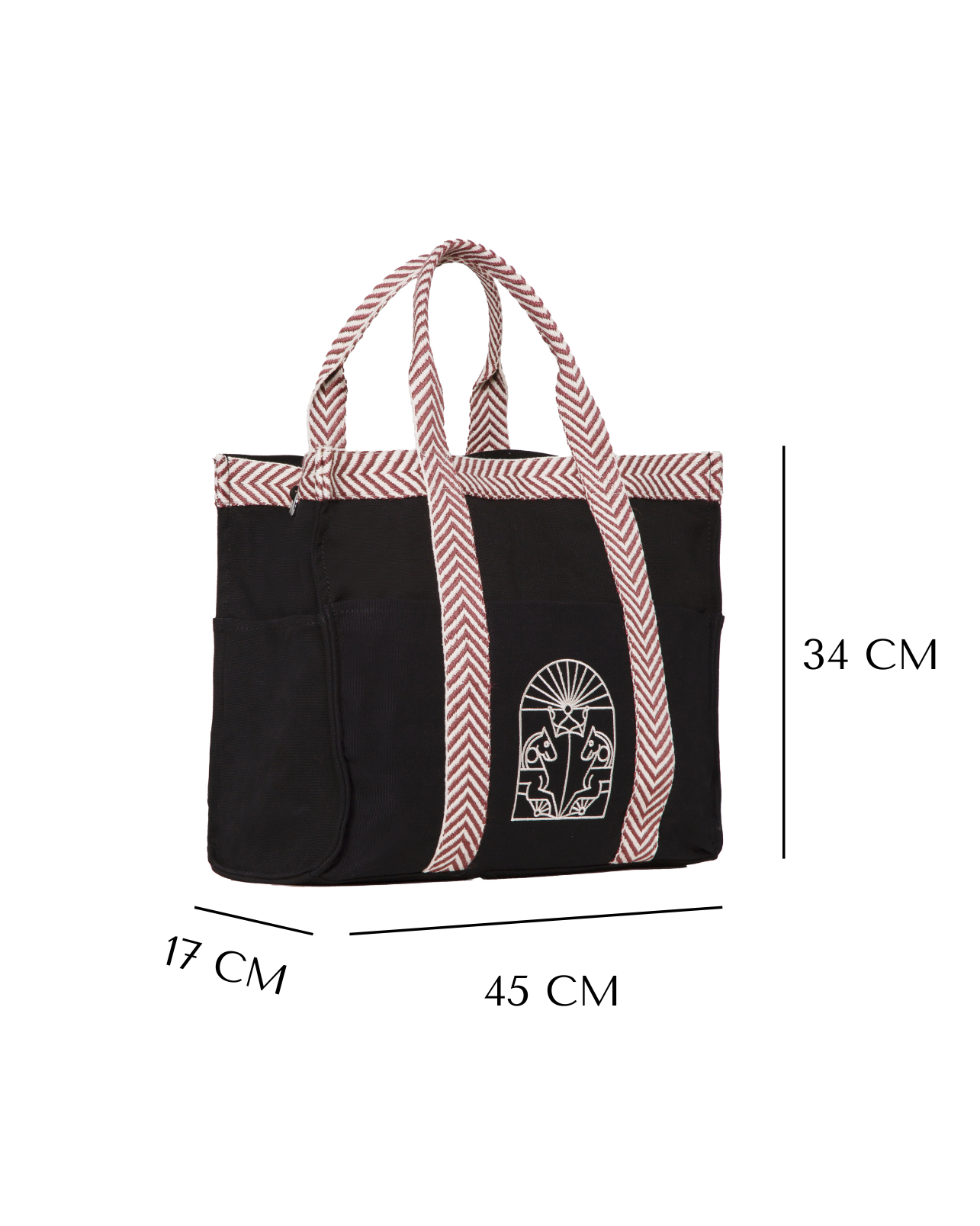 BOLSO TOTE GRECA (NEGRO) The IQ Collection