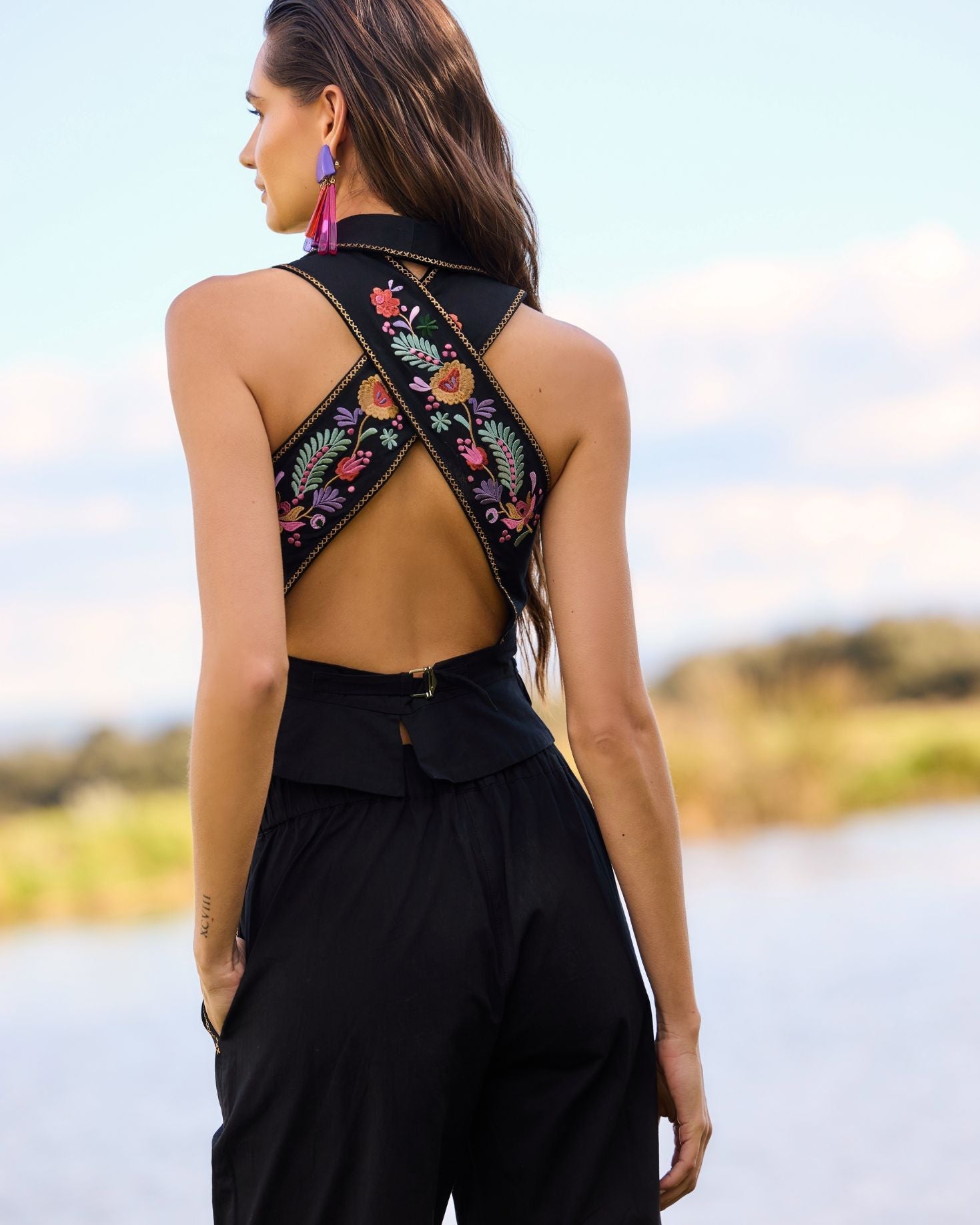 PANTALON FORMENTERA NEGRO The IQ Collection