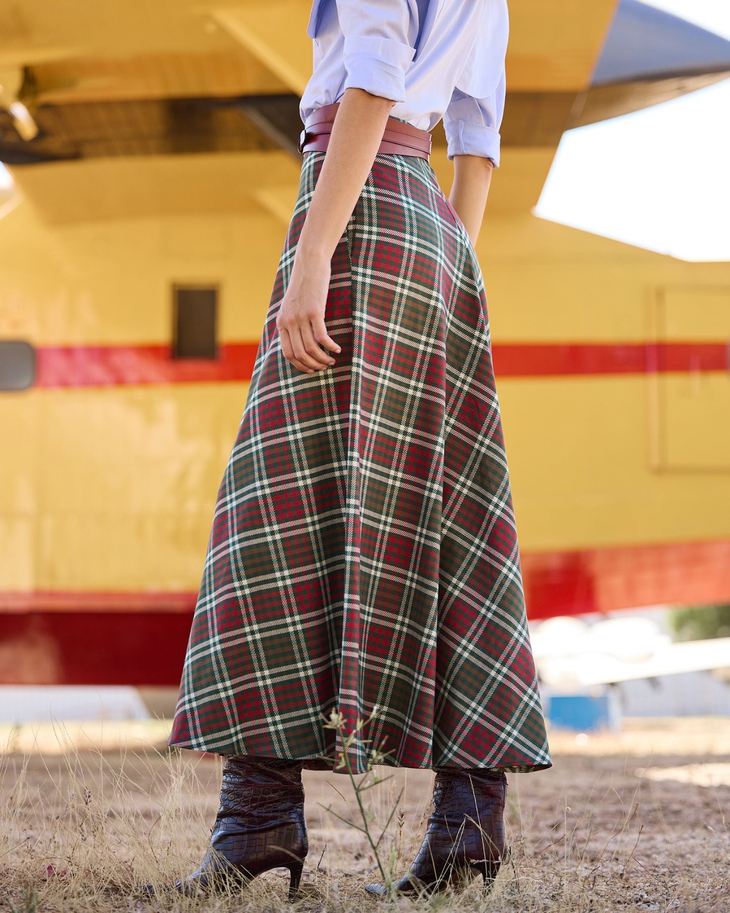 FALDA FREYA TARTÁN VERDE The IQ Collection