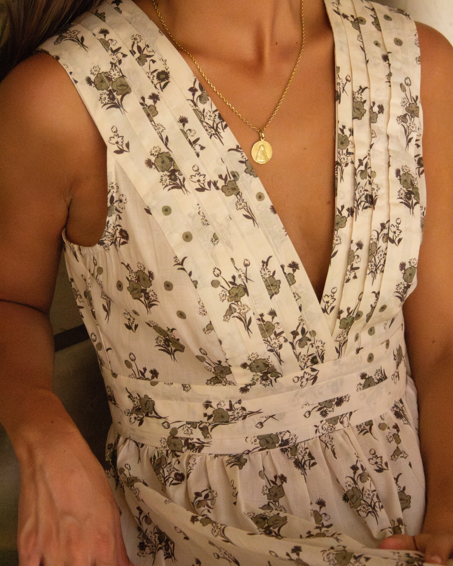 CAMISÓN MERCEDES FLORAL (VERDE) The IQ Collection