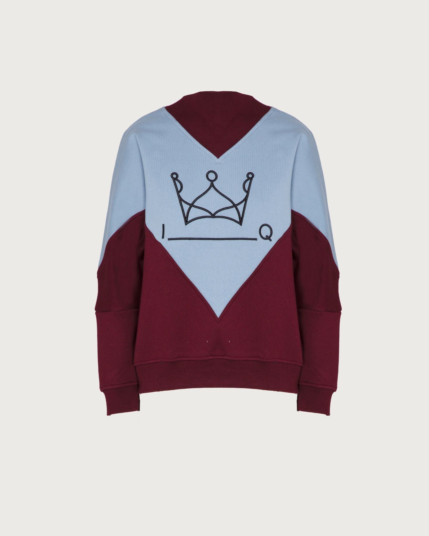 SUDADERA BRODIE AZUL Y BURDEOS The IQ Collection