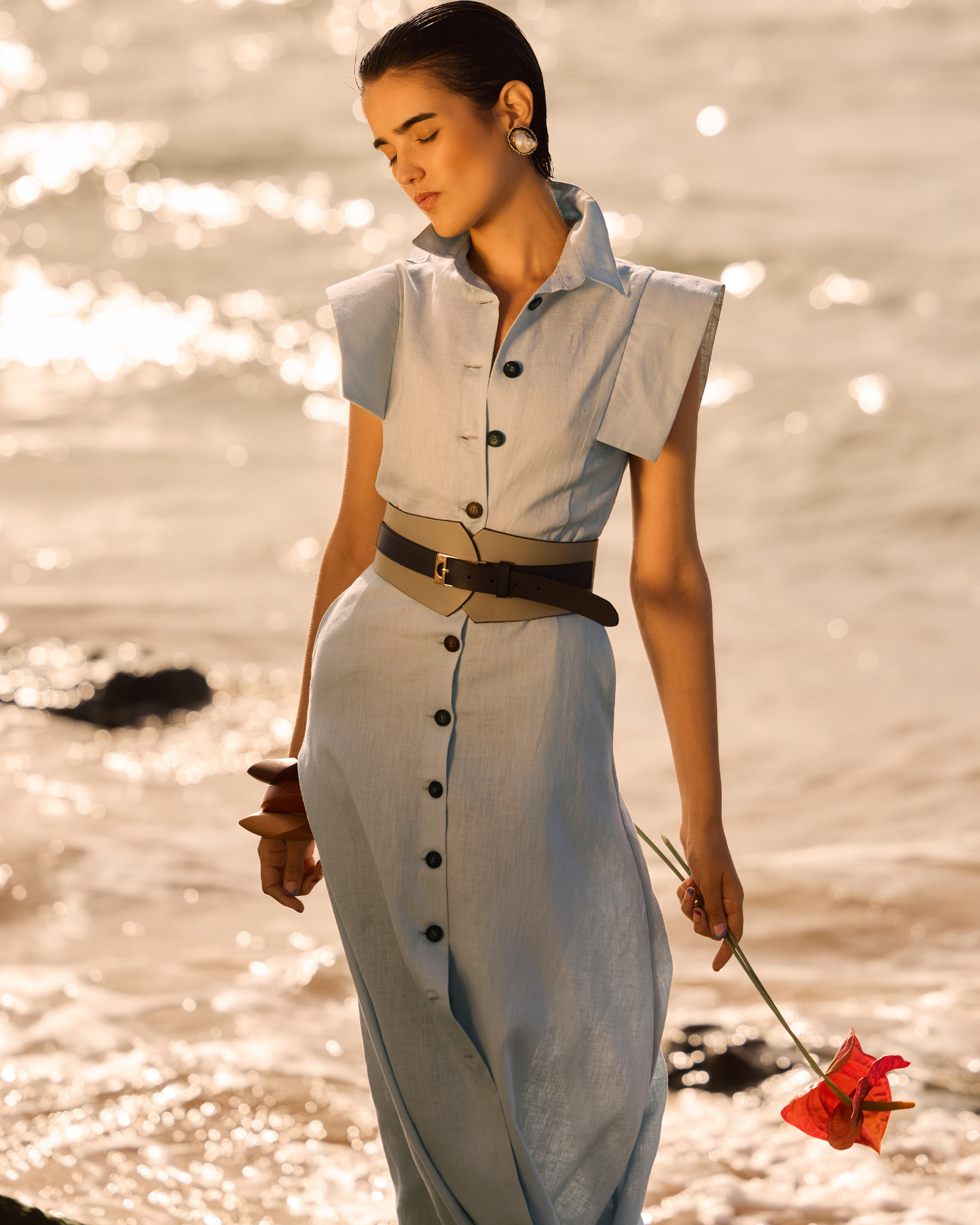 VESTIDO GALA GRIS CLARO The IQ Collection