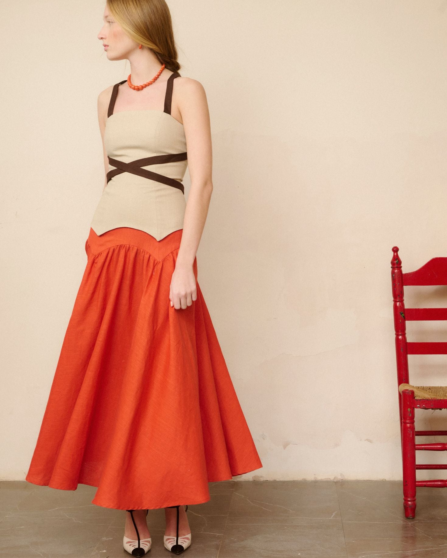 VESTIDO NILO TEJA The IQ Collection