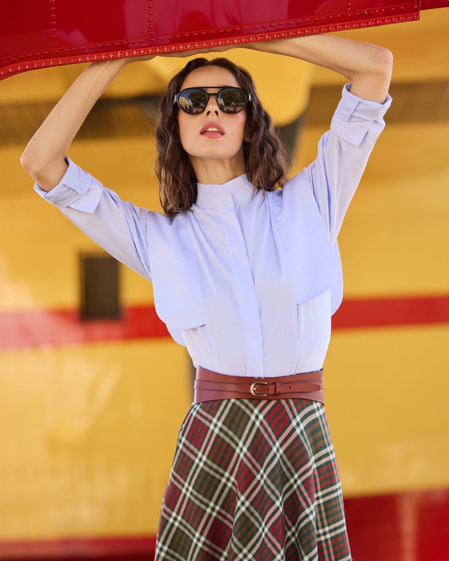 FALDA FREYA TARTÁN VERDE The IQ Collection