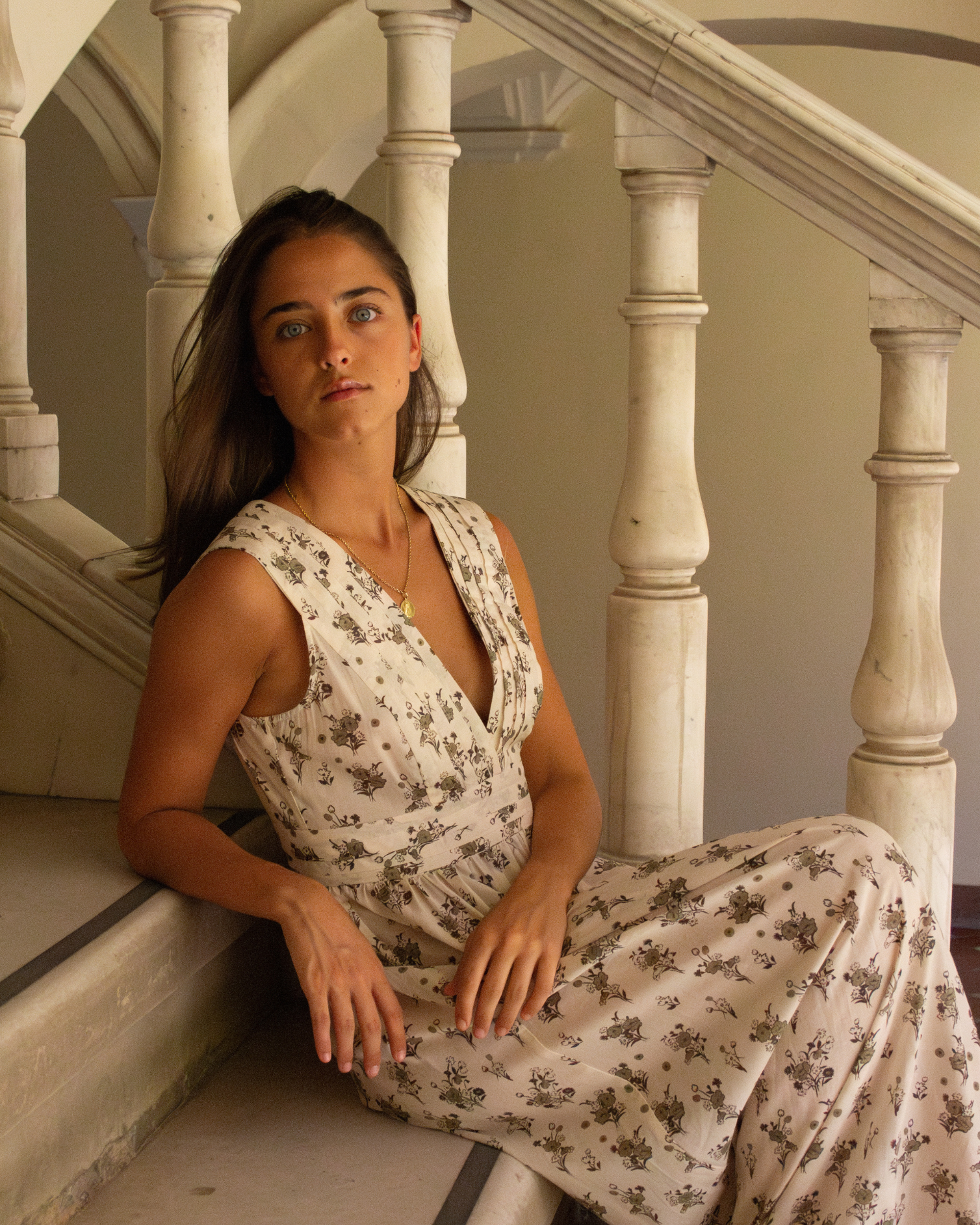 CAMISÓN MERCEDES FLORAL (VERDE) The IQ Collection