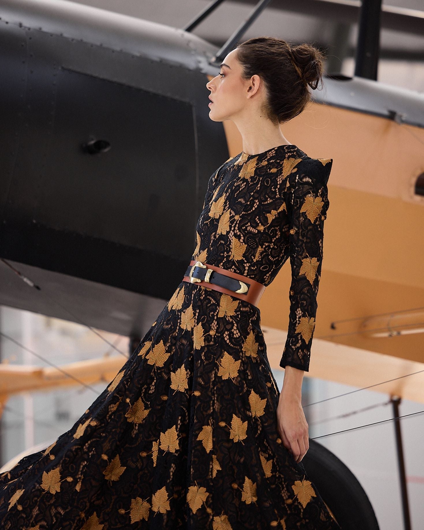 VESTIDO ROSE HOJAS The IQ Collection