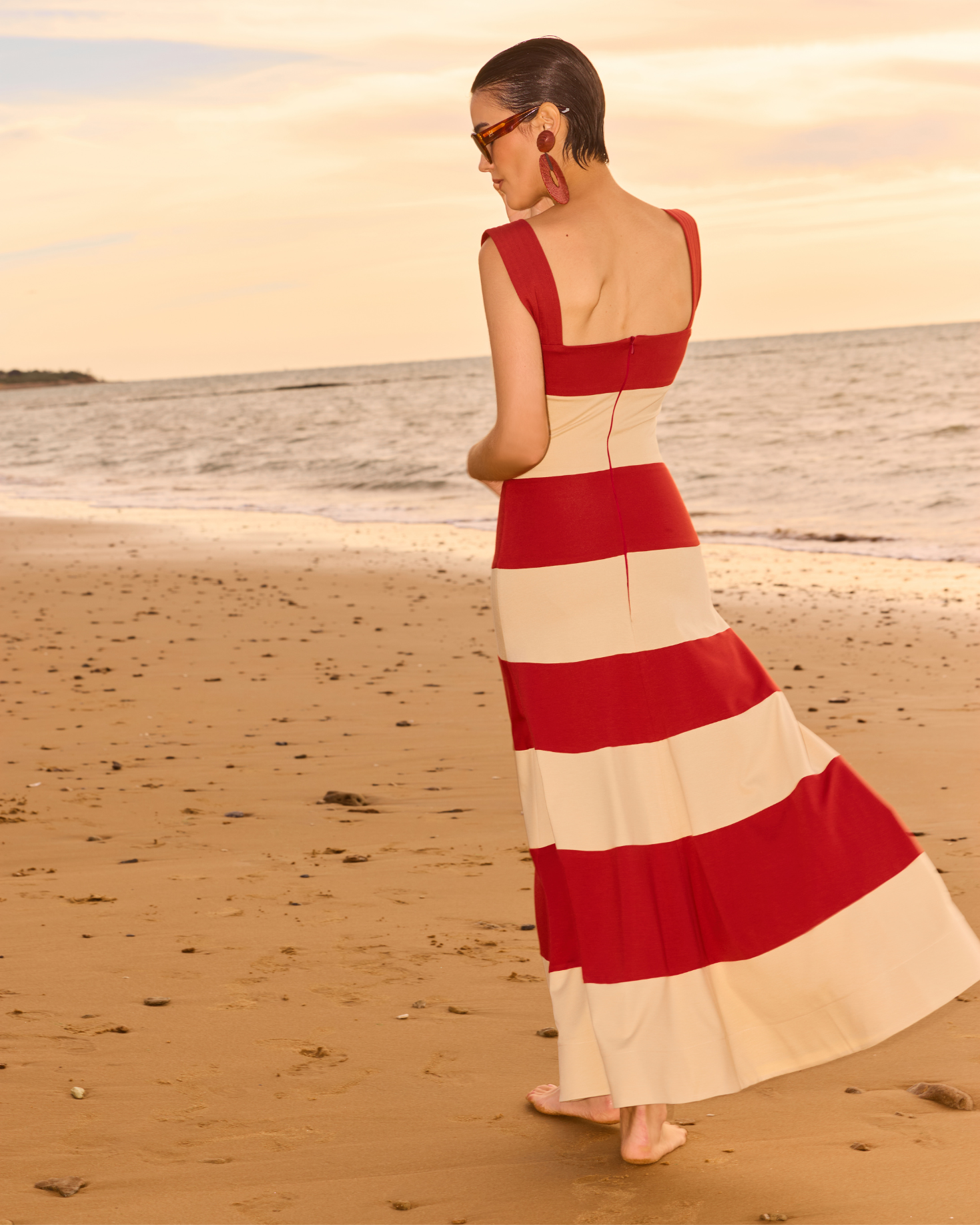 VESTIDO PIPA CALDERA Y BEIGE The IQ Collection
