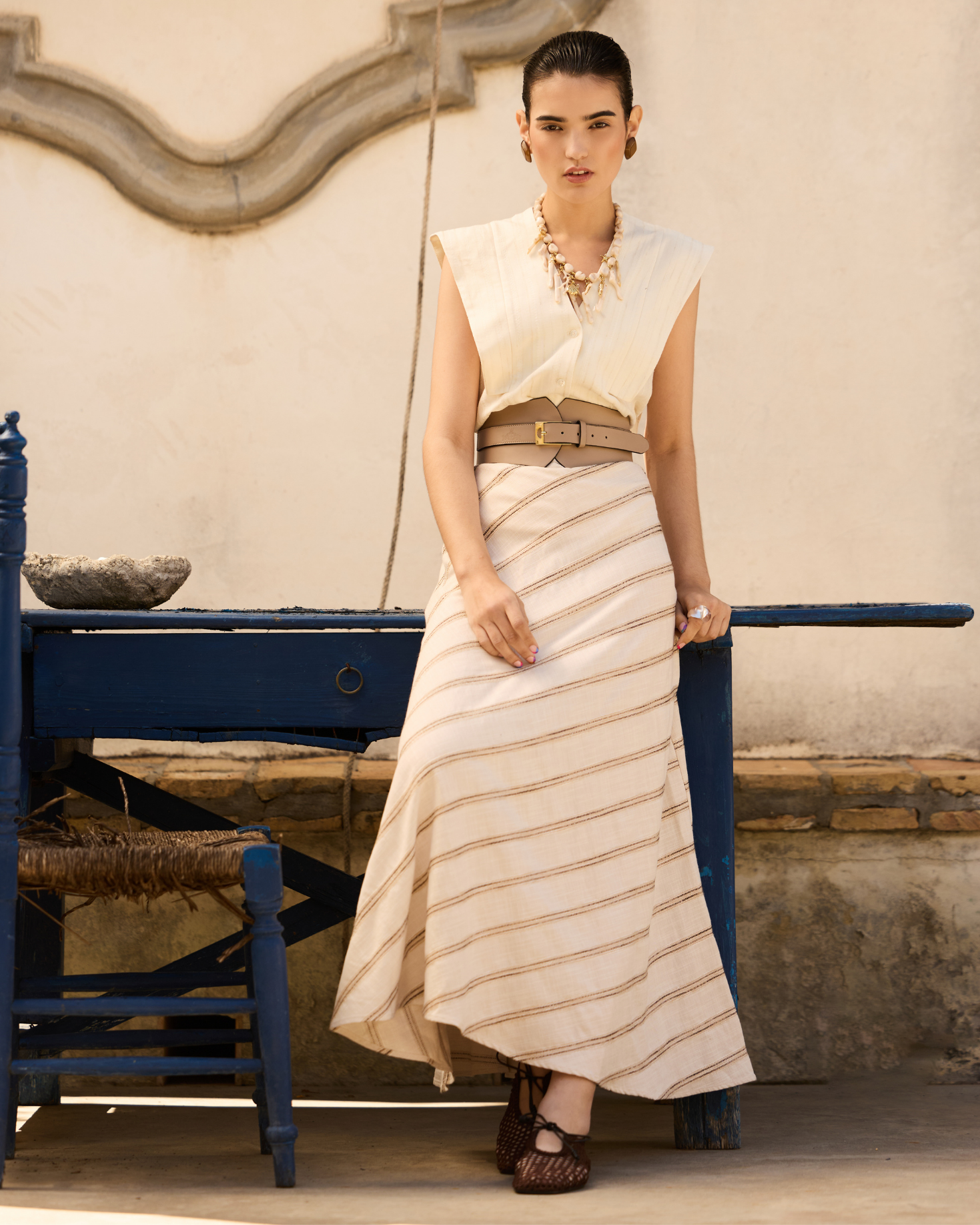 FALDA MENCHI BEIGE The IQ Collection