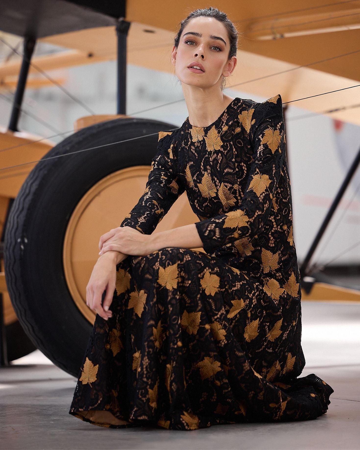 VESTIDO ROSE HOJAS The IQ Collection