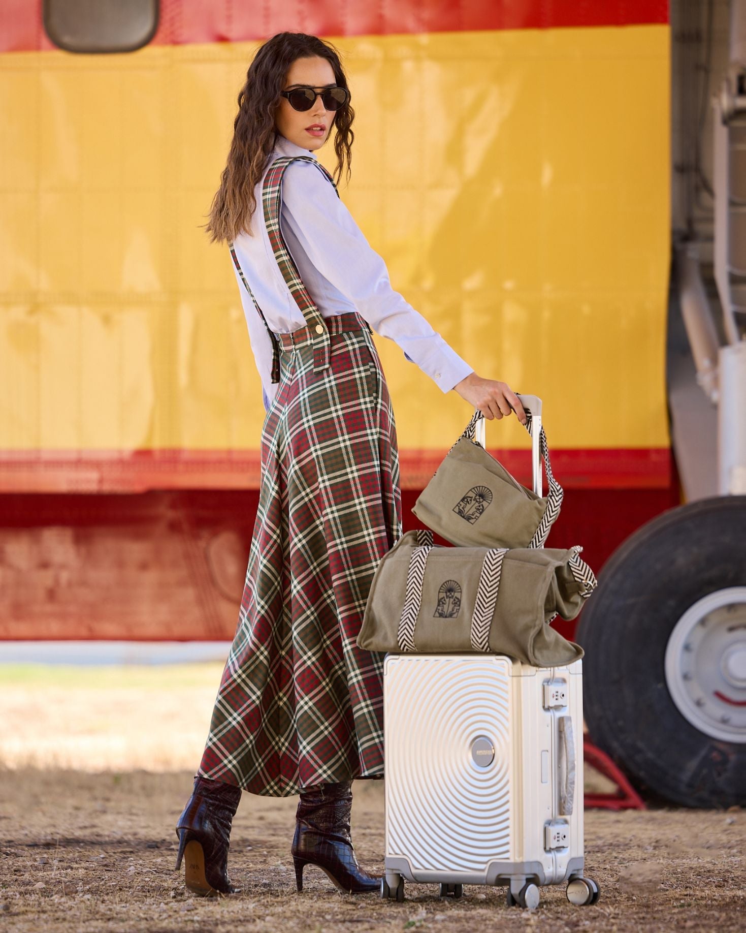 FALDA FREYA TARTÁN VERDE The IQ Collection