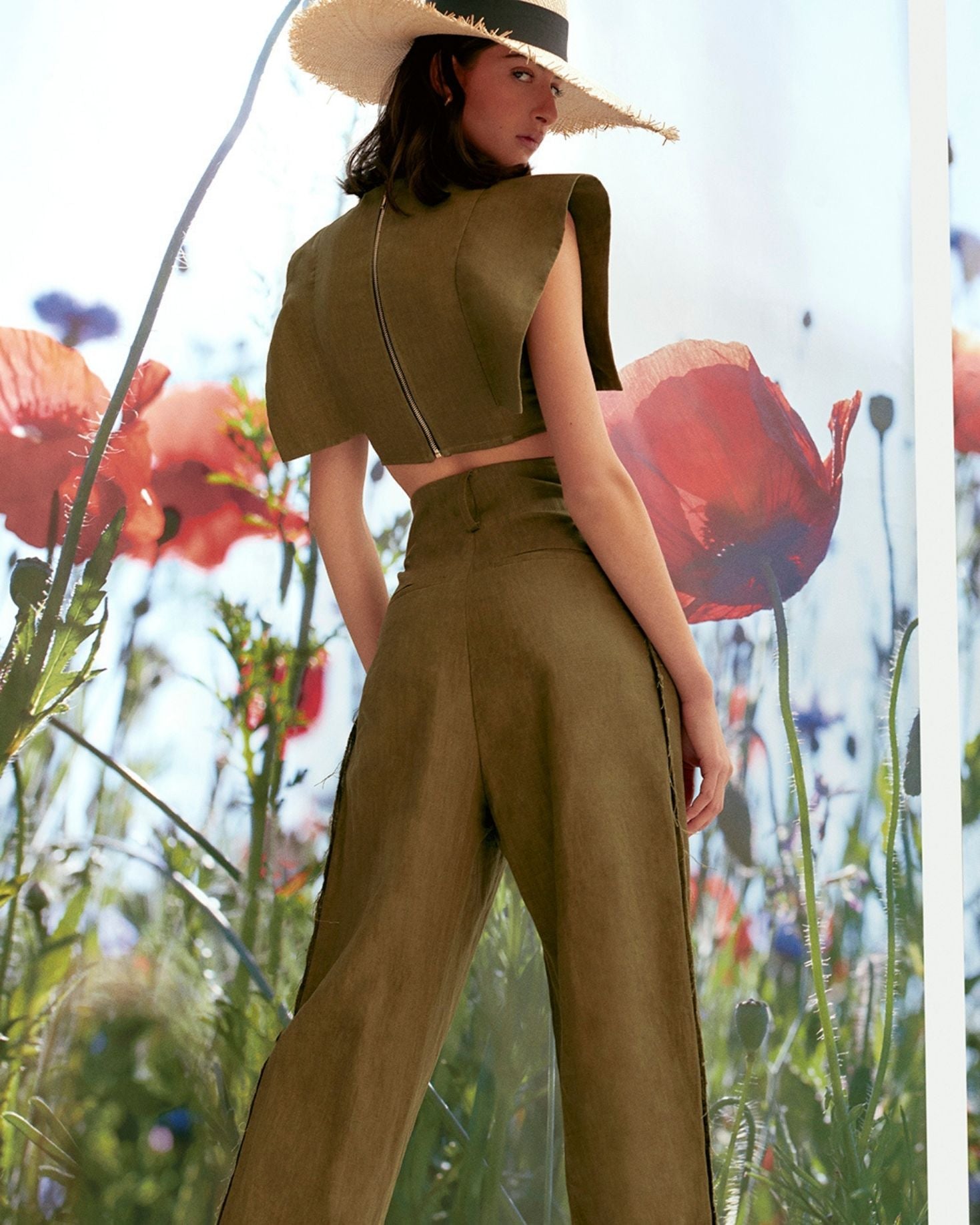PANTALÓN RENATA CAQUI The IQ Collection