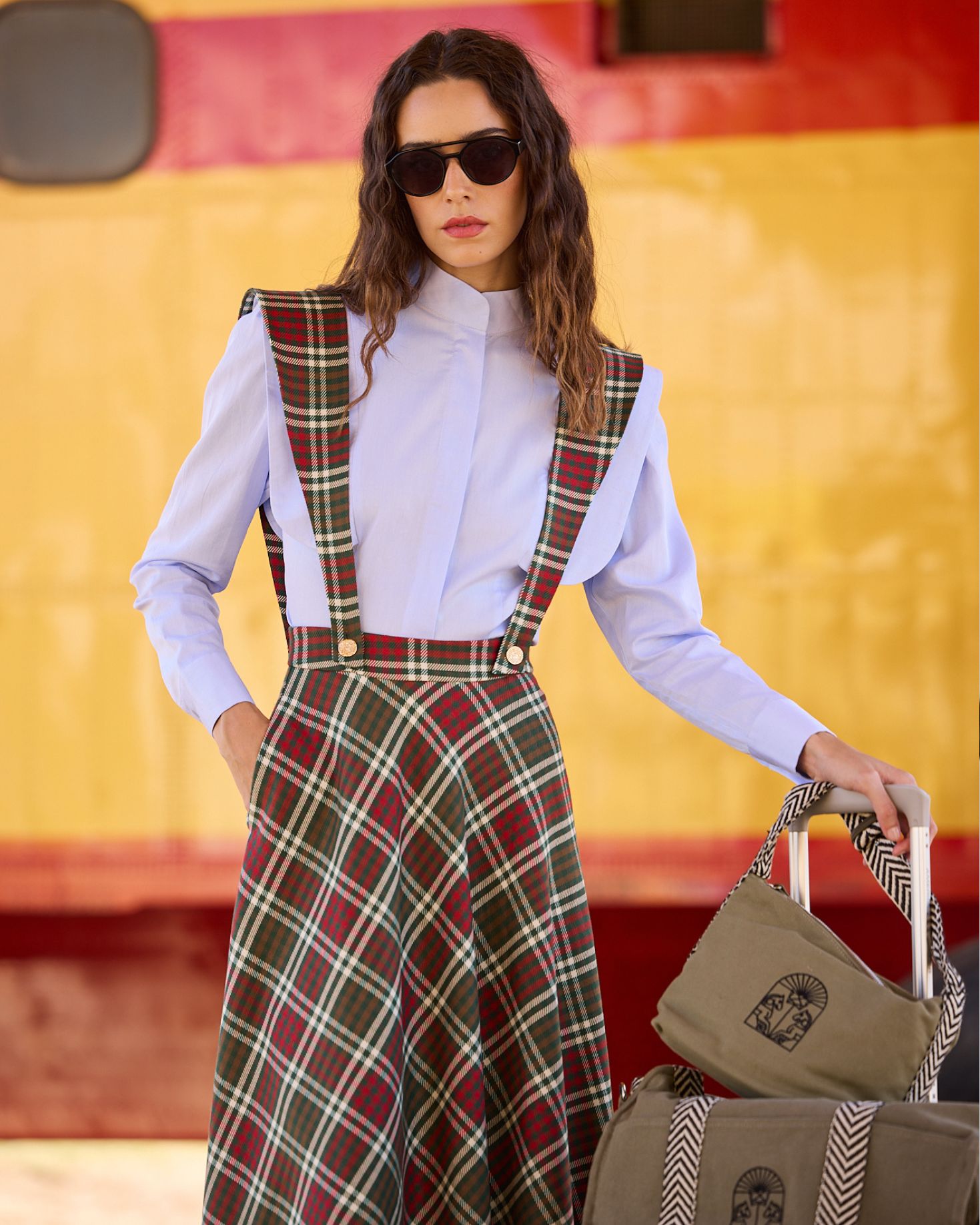 FALDA FREYA TARTÁN VERDE The IQ Collection