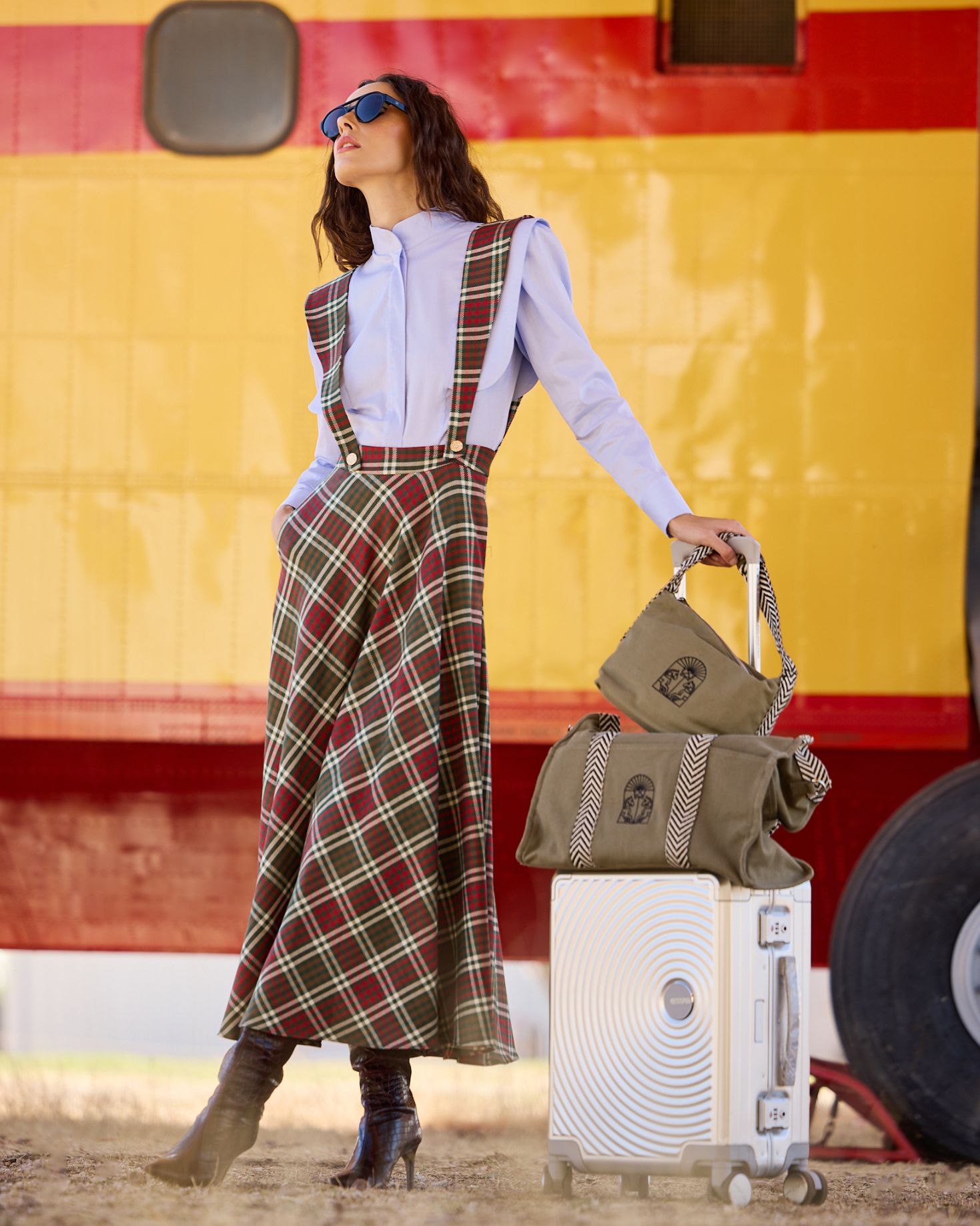 FALDA FREYA TARTÁN VERDE The IQ Collection