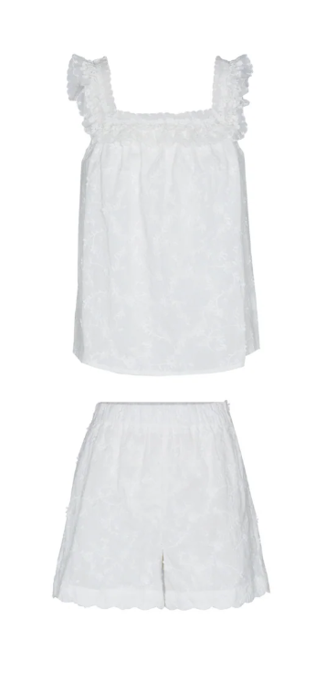 CONJUNTO PIJAMA LENCERO BLANCO The IQ Collection