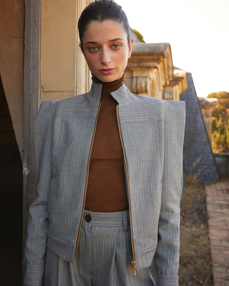 CHAQUETA PARKER GRIS The IQ Collection