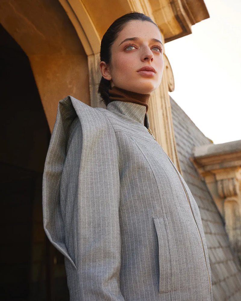 CHAQUETA PARKER GRIS The IQ Collection