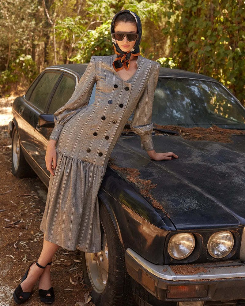 VESTIDO ALISTAIR GRIS The IQ Collection