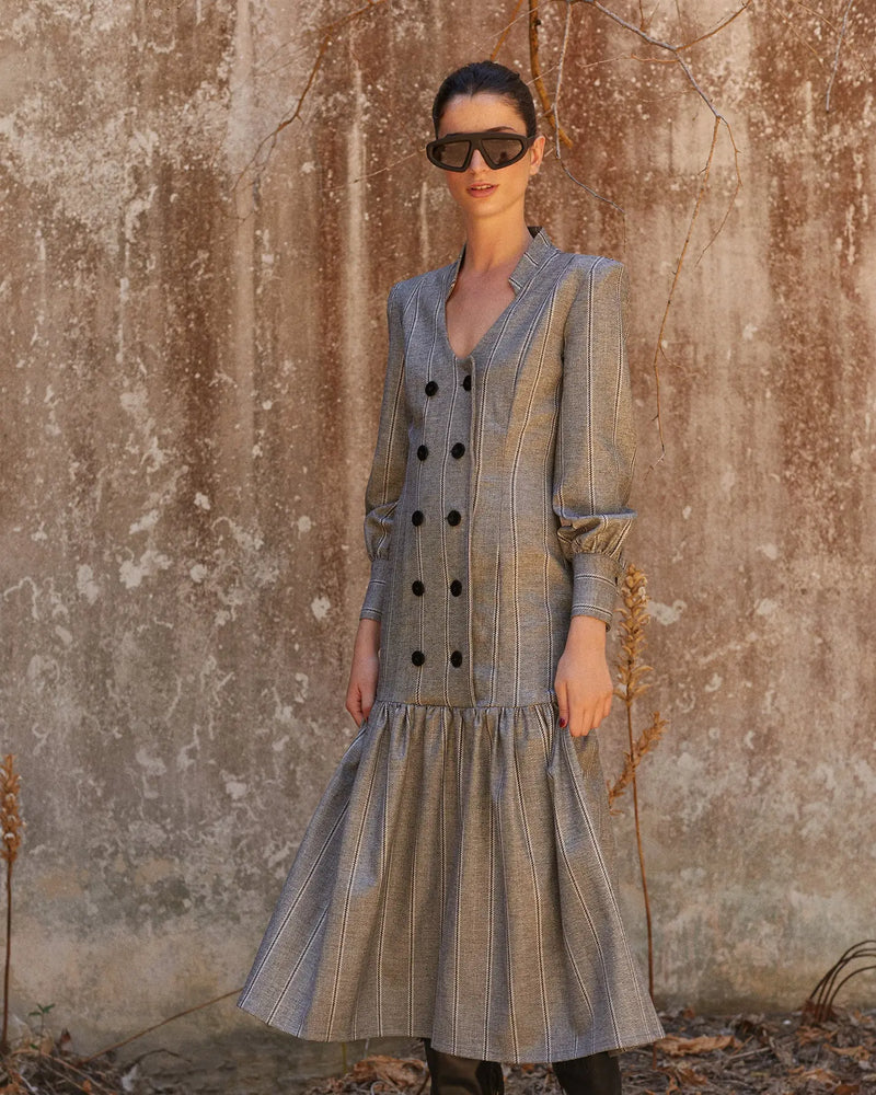 VESTIDO ALISTAIR GRIS The IQ Collection