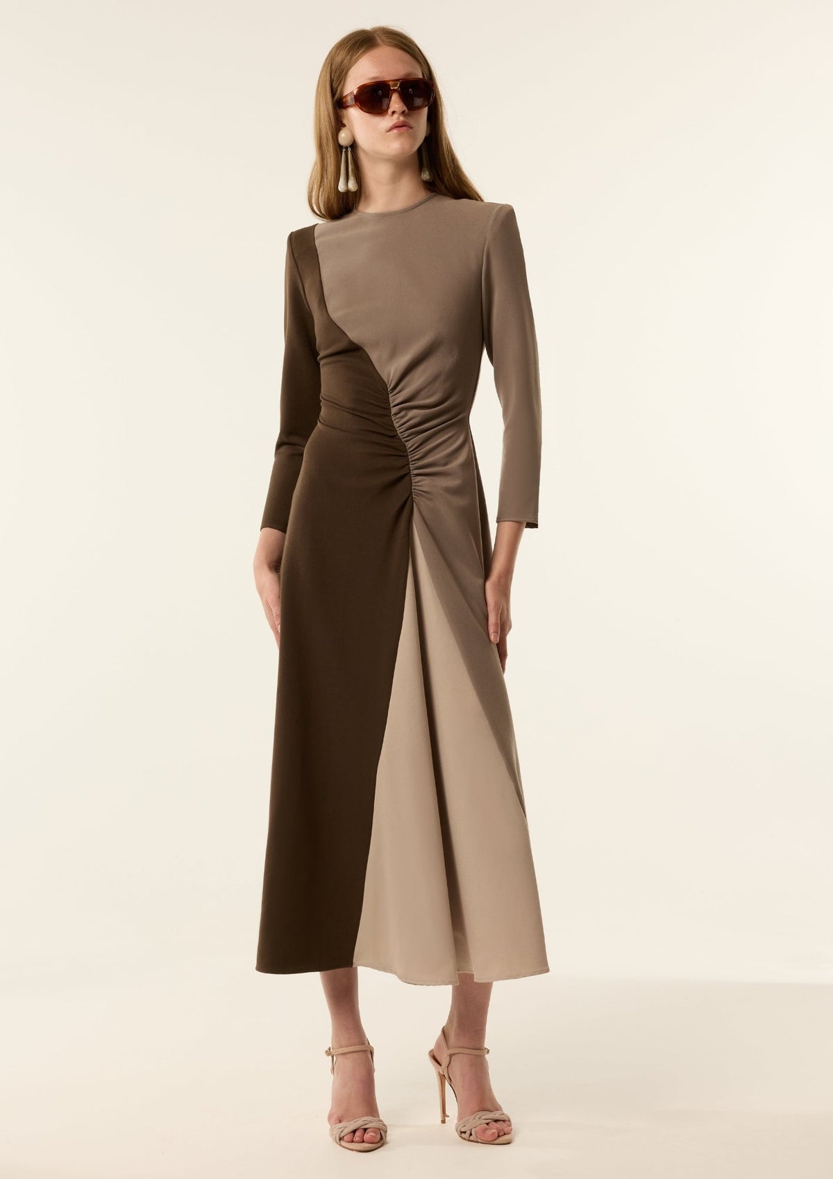 VESTIDO OLIVE TRICOLOR The IQ Collection