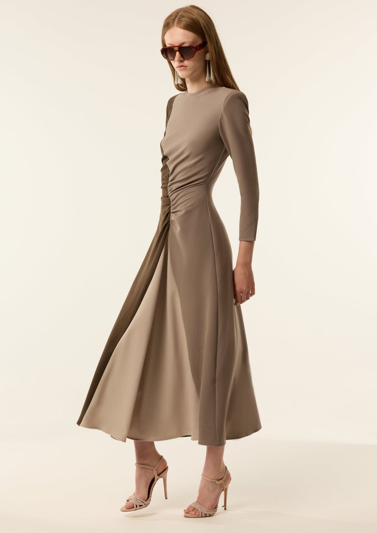 VESTIDO OLIVE TRICOLOR The IQ Collection
