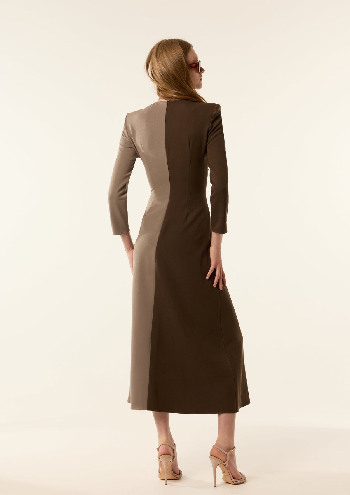 VESTIDO OLIVE TRICOLOR The IQ Collection
