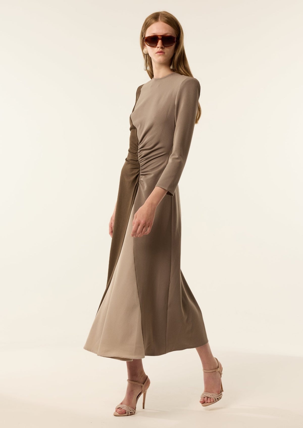 VESTIDO OLIVE TRICOLOR The IQ Collection