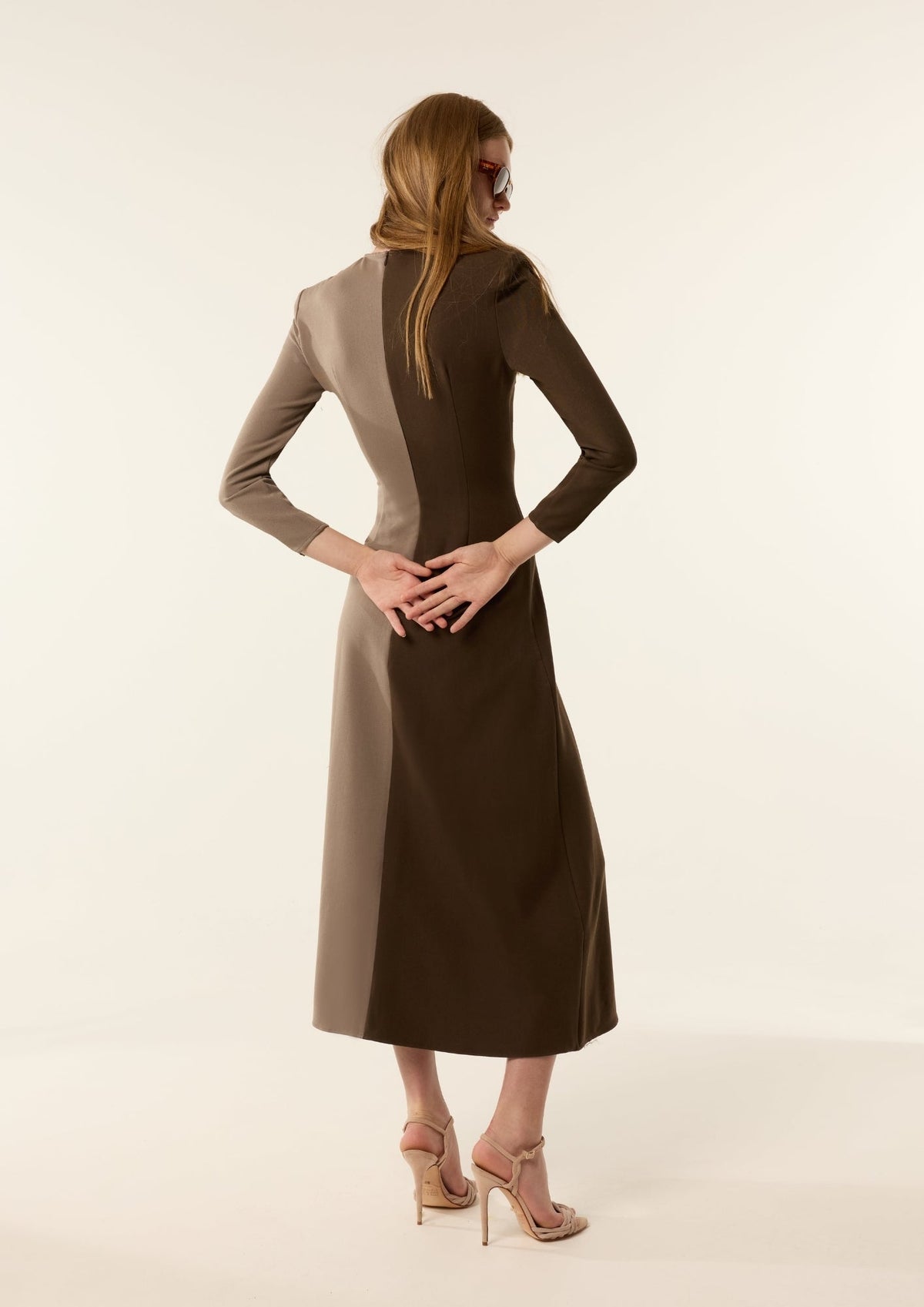VESTIDO OLIVE TRICOLOR The IQ Collection
