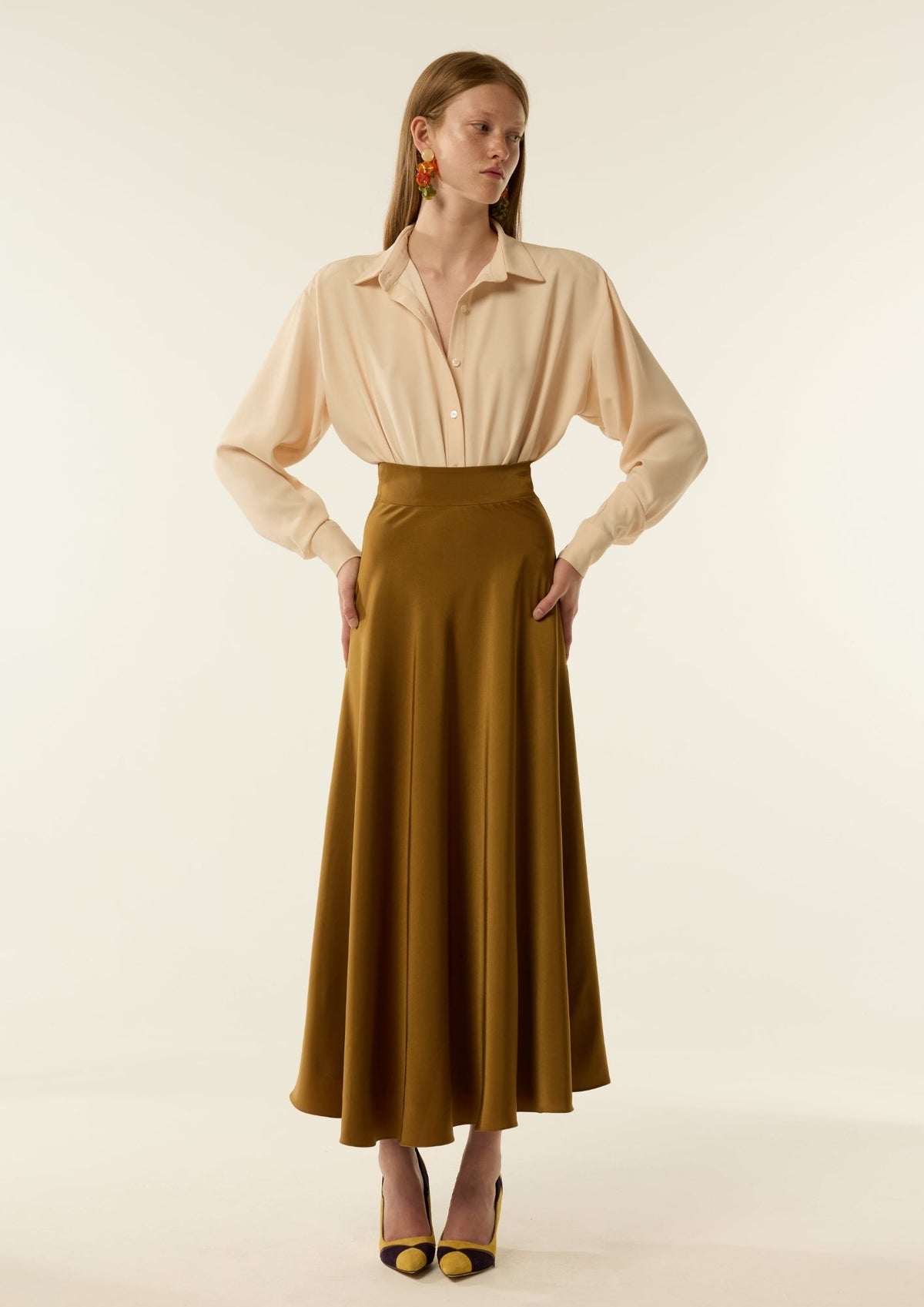 FALDA CLARA MOSTAZA The IQ Collection