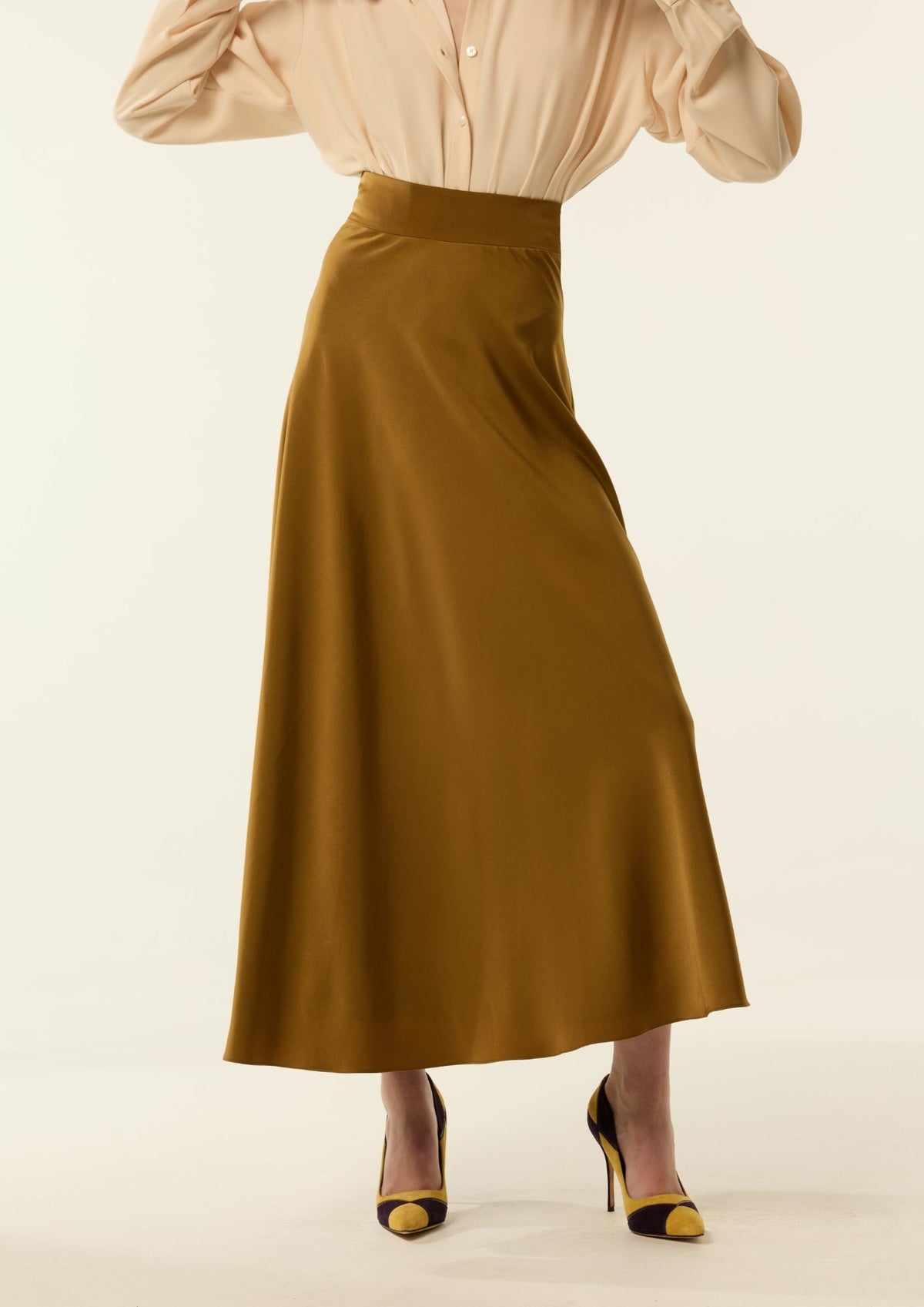 FALDA CLARA MOSTAZA The IQ Collection