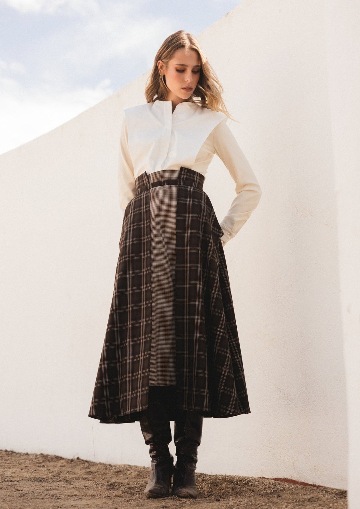 FALDA MIA CUADROS COMBINADOS The IQ Collection