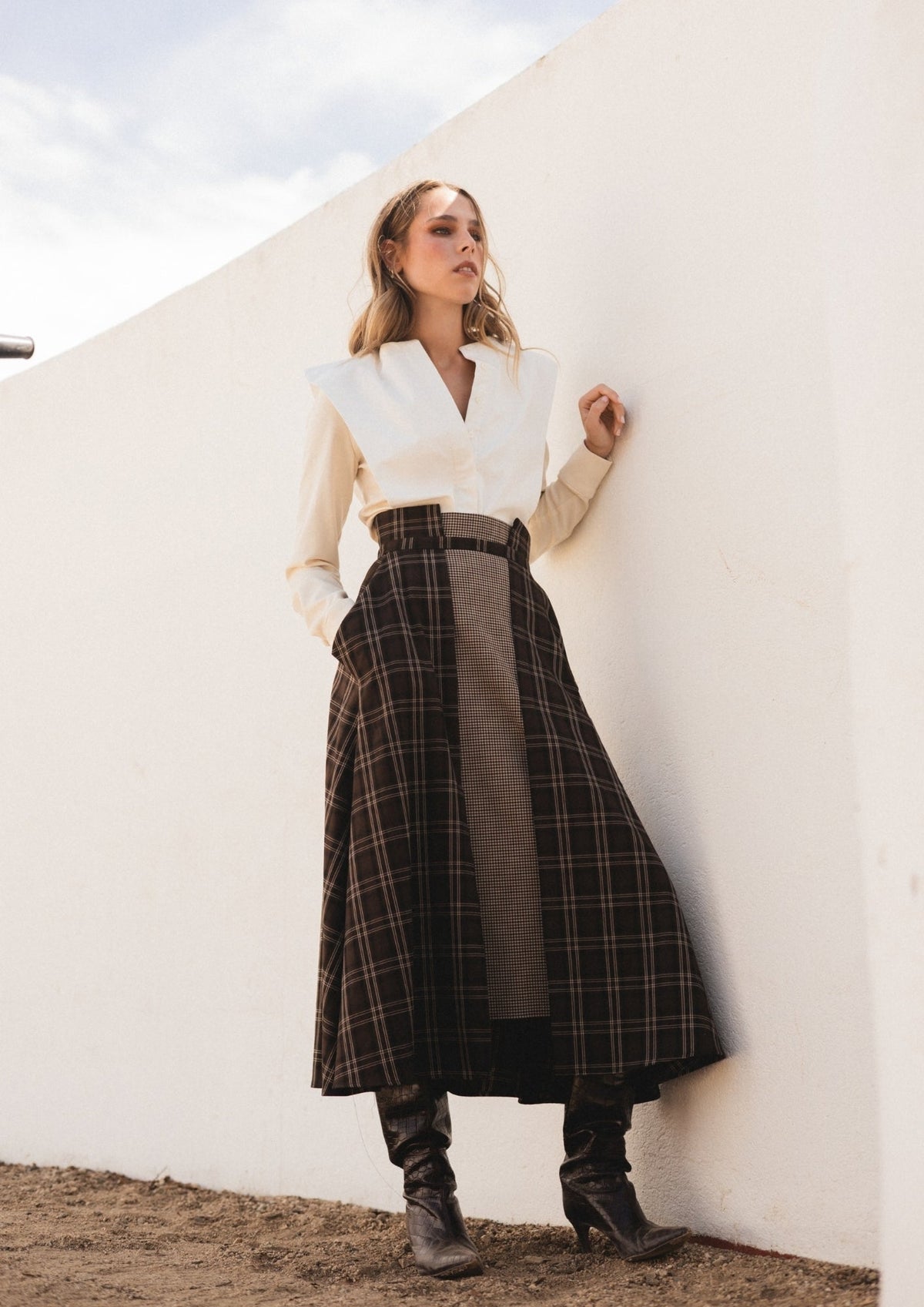 FALDA MIA CUADROS COMBINADOS The IQ Collection
