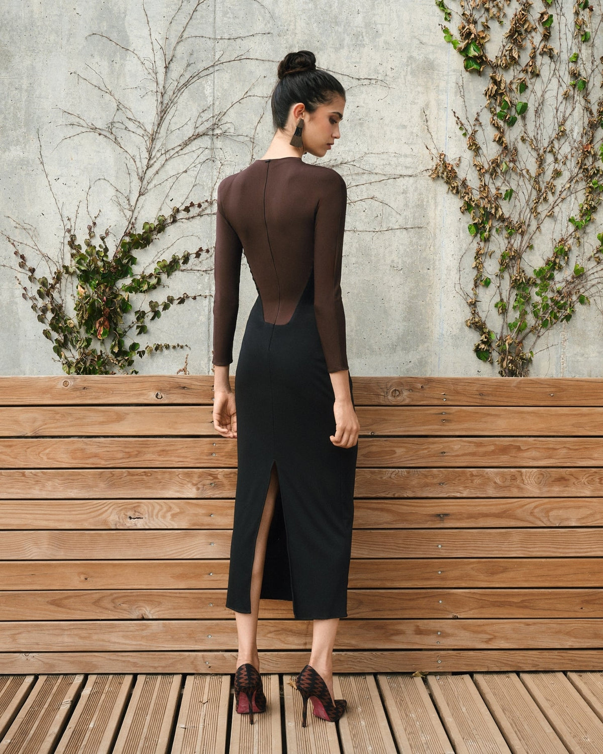 VESTIDO MORROW MARRÓN The IQ Collection