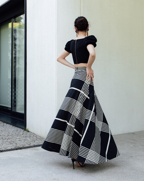 アメリ ヴィンテージ UND DRAPE CHECK SKIRT CAPRICHO CHECK SKIRT